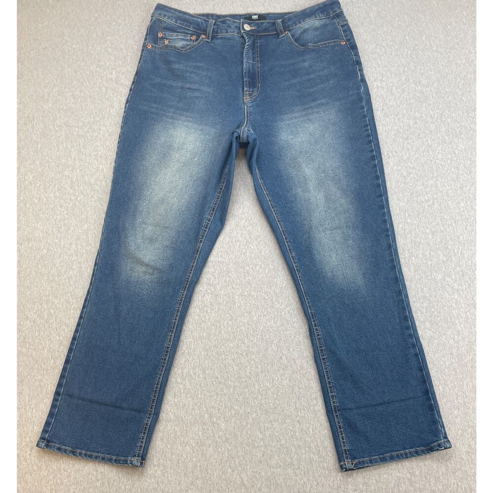 FRYE Jeans Womens 10/30 Blue Cotton Blend Stretch Straight‎ Leg